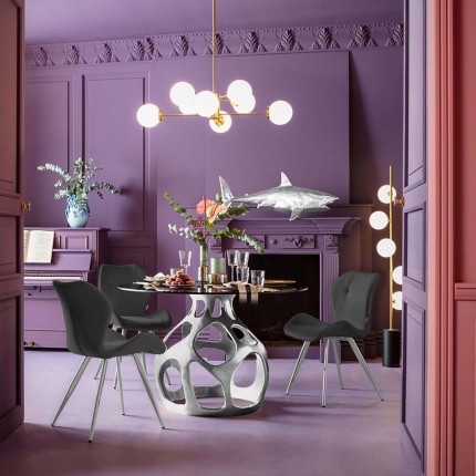 Table Volcano Silver 120cm Kare Design