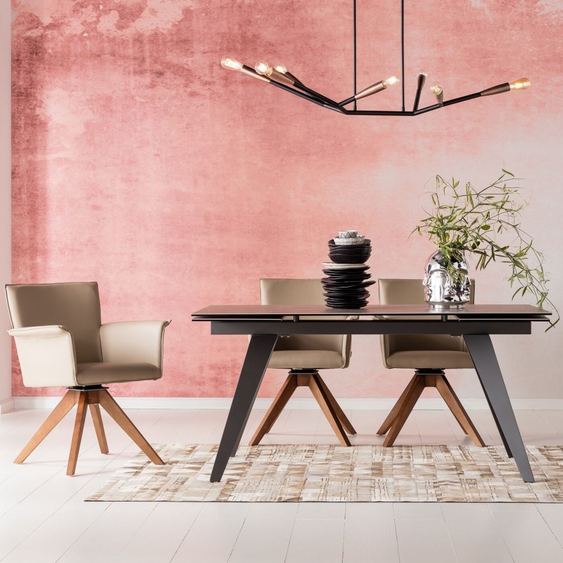 Contemporary brown table - Amsterdam - Kare Design