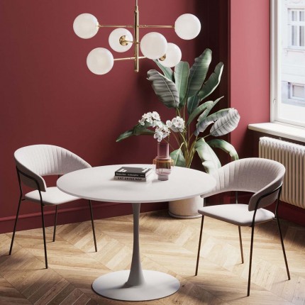 Table Schickeria 110cm blanche Kare Design