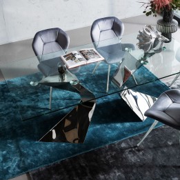 Table rétro argent - Gloria - Kare Design