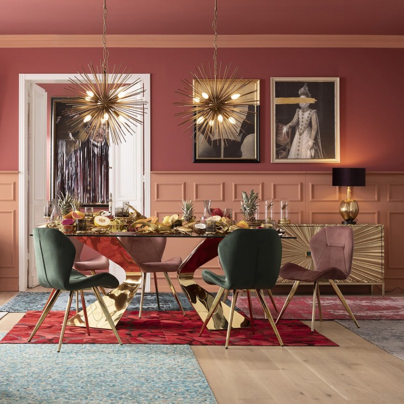 Retro gilded table - Gloria - Kare Design