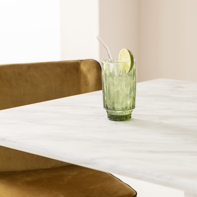 Green glass water glasses - Fogli - Kare Design