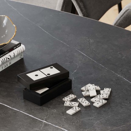 Jeu de dominos noirs et blancs coffret Kare Design