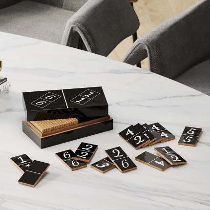 Jeu de dominos noirs coffret Kare Design