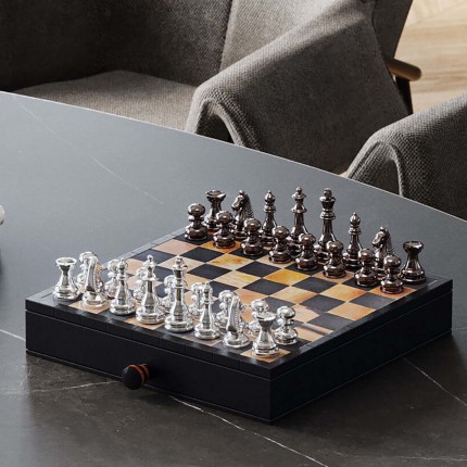 Jeu d'échecs antique coffret Kare Design