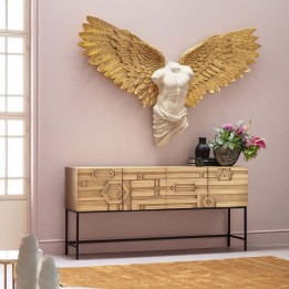 Wall decor man bust with golden wings - Kare Design
