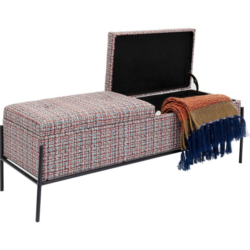 Banc-coffre contemporain rouge- Iceland - Kare Design