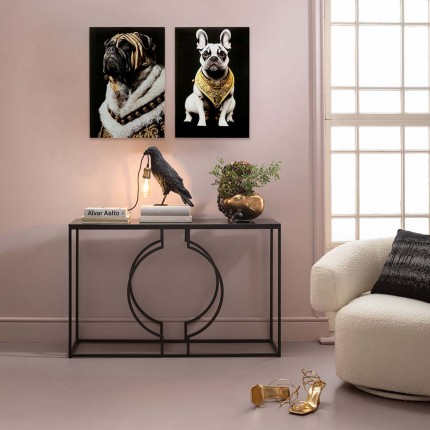 Tableau en verre mastiff roi 40x60cm Kare Design