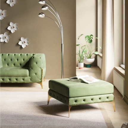 Canapé Bellissima 3 places velours vert Kare Design