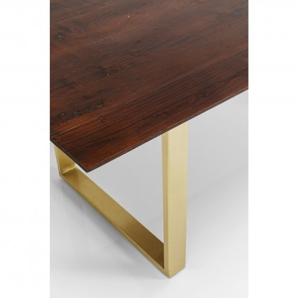 Table Symphony noyer laiton 180x90cm Kare Design