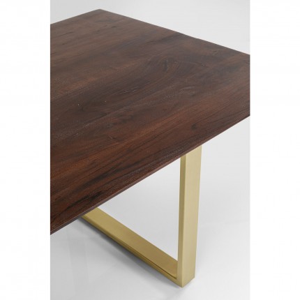 Table Symphony noyer laiton 180x90cm Kare Design