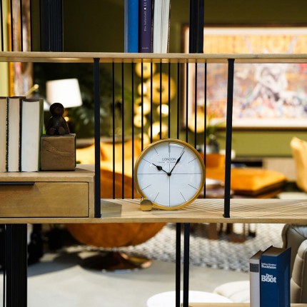 Horloge de table Circle dorée 21cm Kare Design
