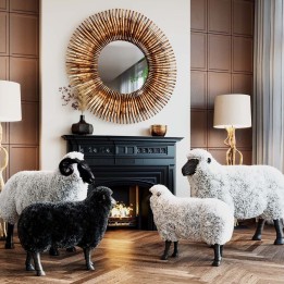 Black and white sheep decoration - Kare Design