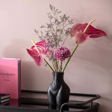 Vase Donna noir 22cm Kare Design
