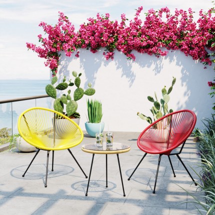 Fauteuil de jardin Acapulco jaune Kare Design