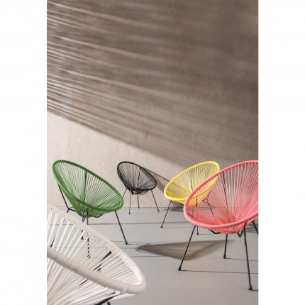 Fauteuil de jardin Acapulco jaune Kare Design