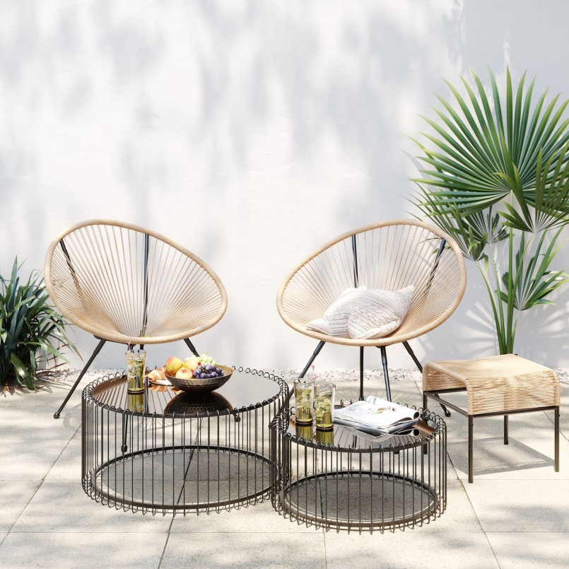 Ethnic garden armchair - Spaghetti - Kare Design