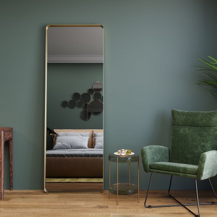 Wall Mirror Curve rectangular 200x70cm copper Kare Design