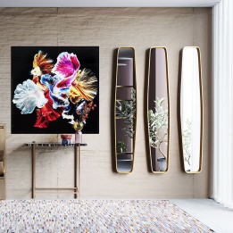 Miroir fin en laiton - Clip - Kare Design
