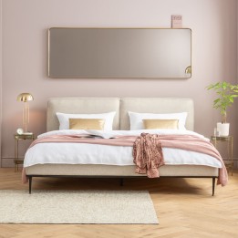 Rectangular mirror with brass frame 200x70cm - Curve Collection