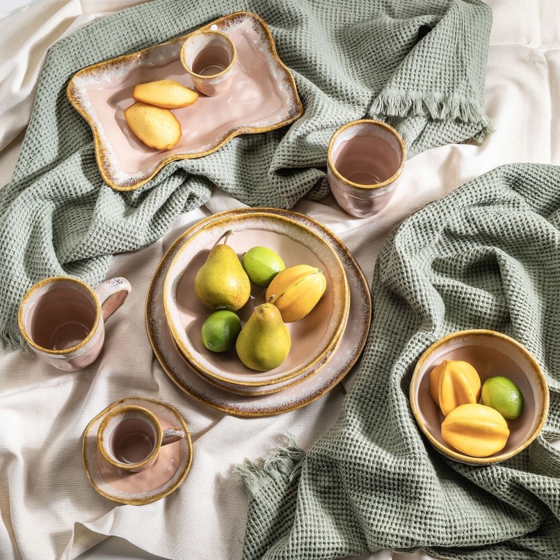 Tasses à café en grès rose - Nala - Kare Design