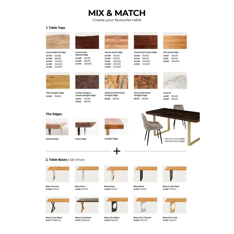 Pieds de table à manger noirs - Tavola - Kare Design