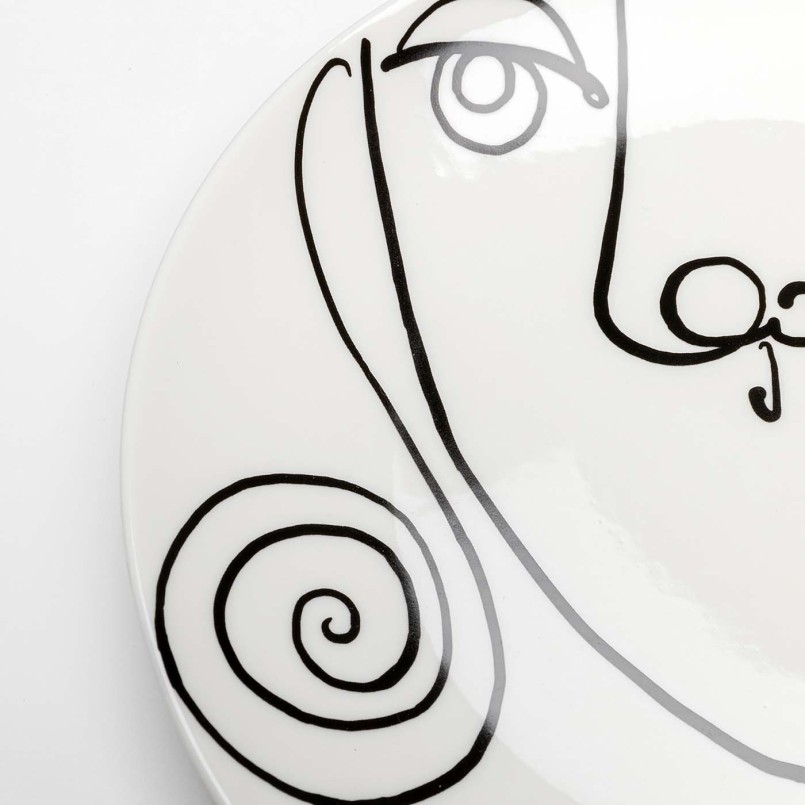 Black and white face mugs - Viso - Kare Design