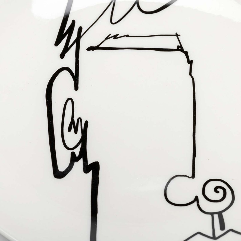 Tasses visage abstrait homme noir et blanc - Viso - Kare Design