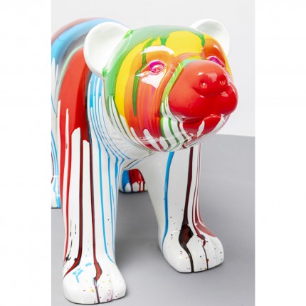 Déco ours polaire coulées de peinture XL Kare Design