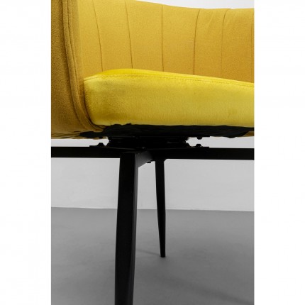 Chaise avec accoudoirs pivotante Merida jaune Kare Design