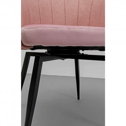 Chaise avec accoudoirs pivotante Merida rose Kare Design