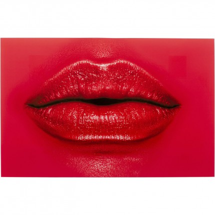 Tableau en verre lèvres 120x80cm Kare Design