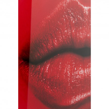 Tableau en verre lèvres 120x80cm Kare Design