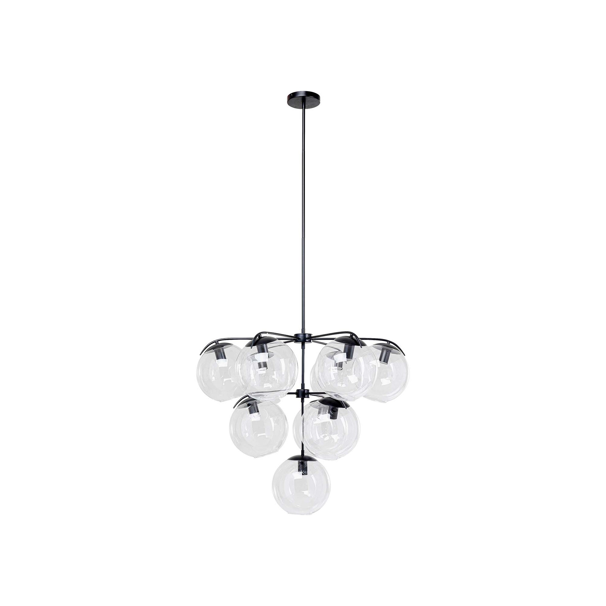 Suspension Lasmina 10 globes noire Kare Design