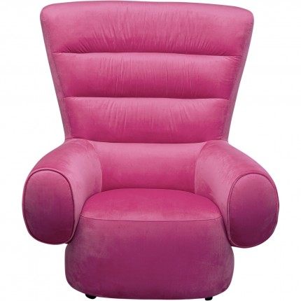 Fauteuil Sweep velours rose Kare Design