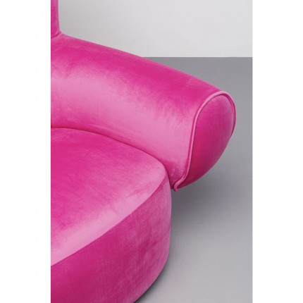 Fauteuil Sweep velours rose Kare Design