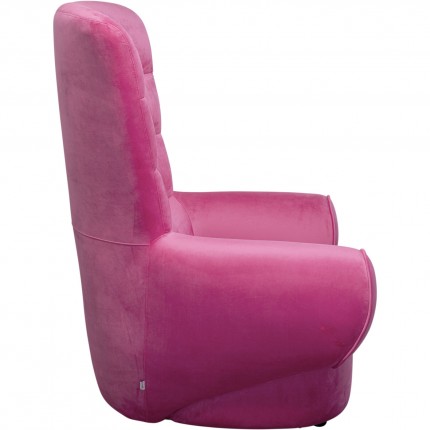 Fauteuil Sweep velours rose Kare Design