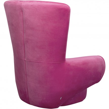 Fauteuil Sweep velours rose Kare Design