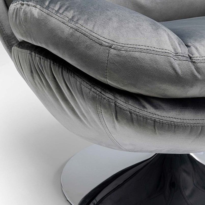 Modern grey swivel armchair - Cosy - Kare Design