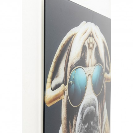 Tableau en verre Fashion Dog 60x80cm