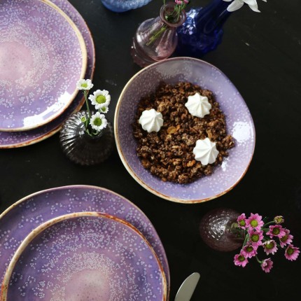 Assiettes Shirley violettes 26cm set de 6 Kare Design