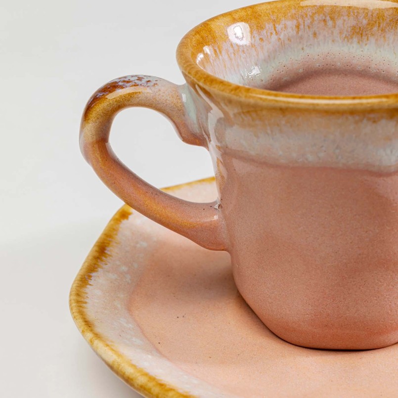 Tasses à café en grès rose - Nala - Kare Design