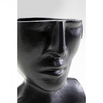 Vase Rostro visage noir 17cm Kare Design