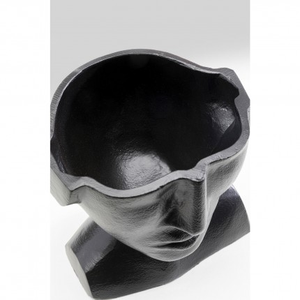 Vase Rostro visage noir 17cm Kare Design