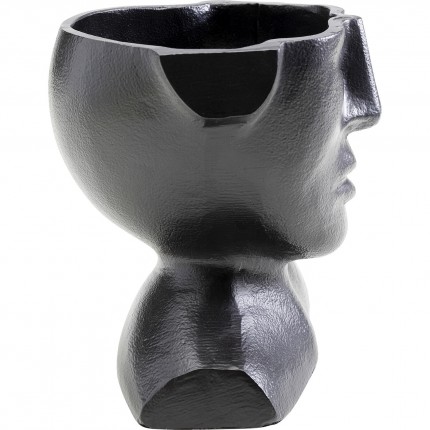 Vase Rostro visage noir 17cm Kare Design