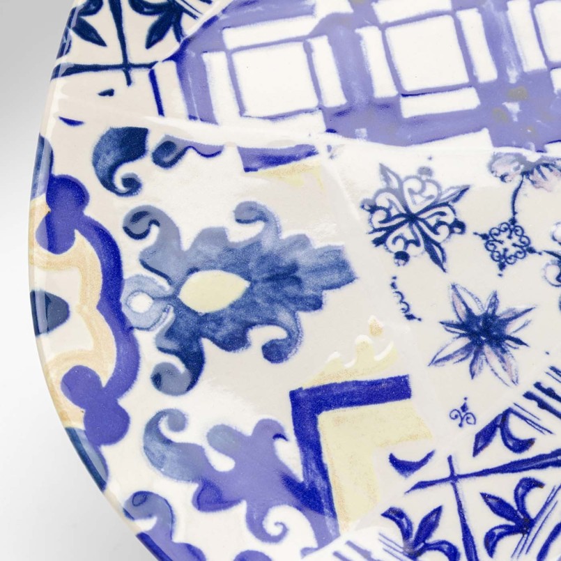 Blue and white dinner plates - Fresco - Kare Design