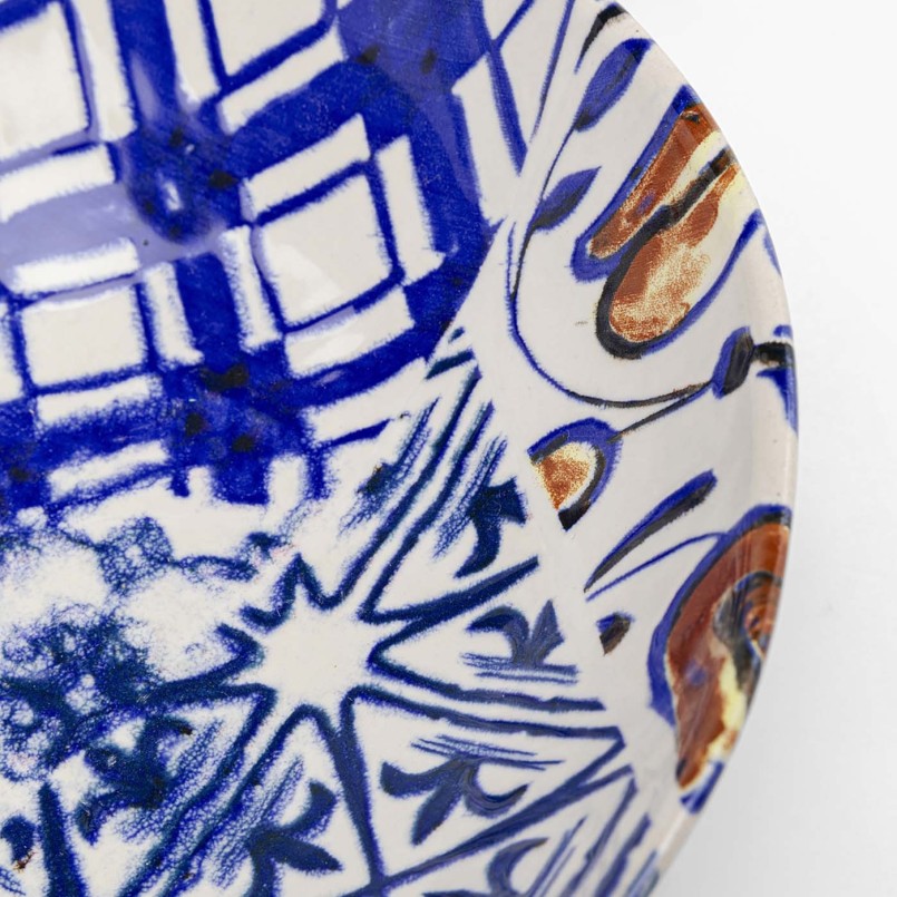 Assiettes creuses bleues et blanches - Fresco - Kare Design