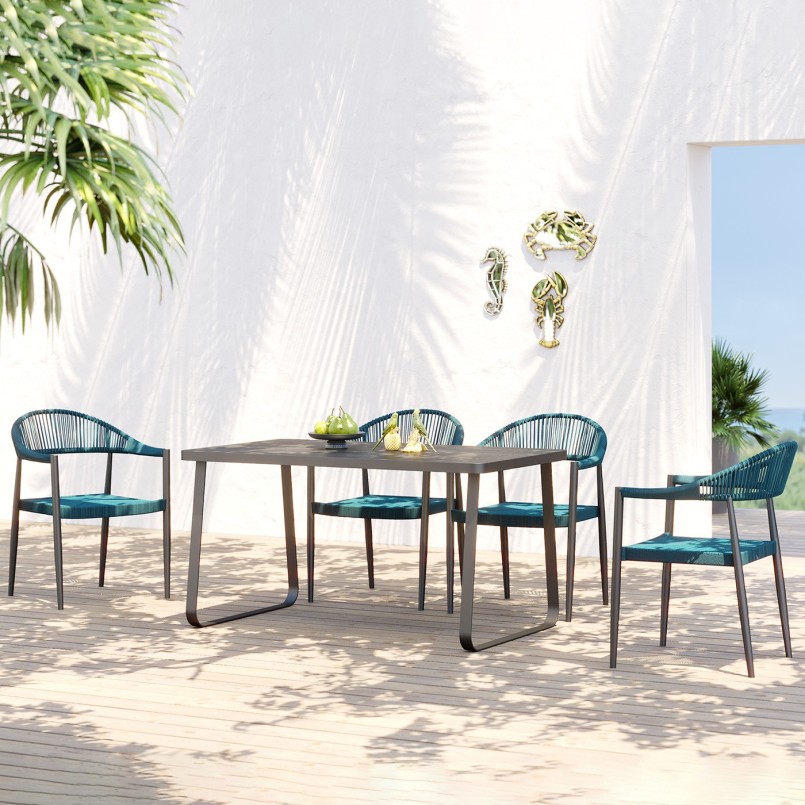 Table de jardin noire - Santos - Kare Design