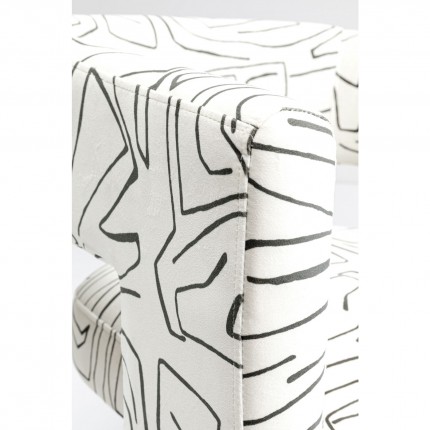 Fauteuil Tripod noir et blanc Kare Design