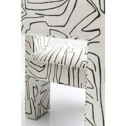 Fauteuil Tripod noir et blanc Kare Design